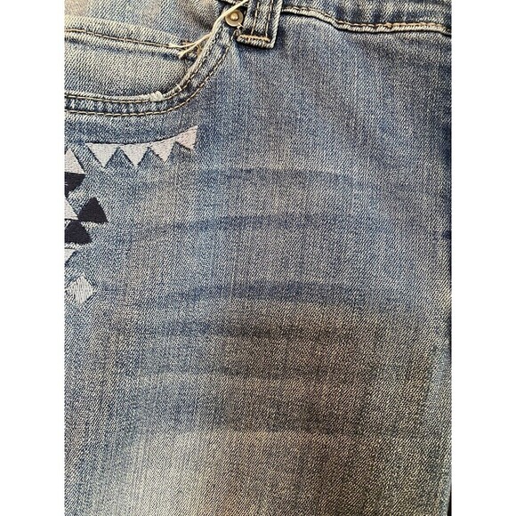 INC Denim Jeans With Graphic Going Down The Side Of The Leg. Sz.8 - Picture 6 of 9